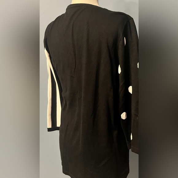 Nygard Black/Cream Top in Pokadots and Stripes!! So Much Fun To Wear!! - Picture 8 of 10
